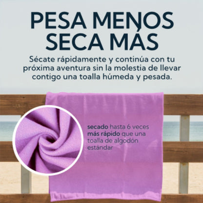 TOALLA MICROFIBRA SUEDE MORADA