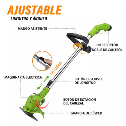 CORTADORA DE CÉSPED + DOS BATERÍAS DE 48V