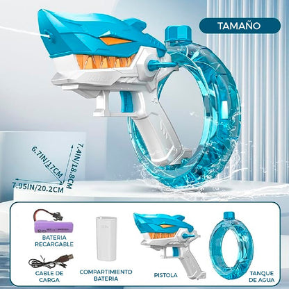 PISTOLA DE AGUA ELÉCTRICA DISEÑO TIBURÓN