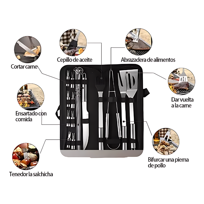 NUEVO KIT PORTÁTIL MINI PARRILLA PLEGABLE + 1