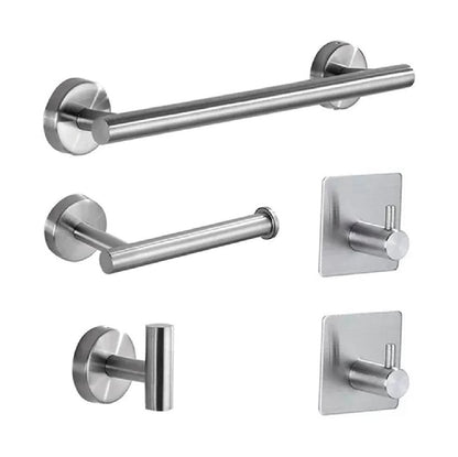 SET DE 5 ACCESORIOS DE BAÑO ACERO INOXIDABLE