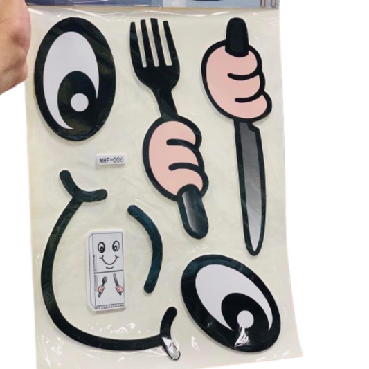 PEGATINAS PARA NEVERA DE CARITAS ANIMADAS