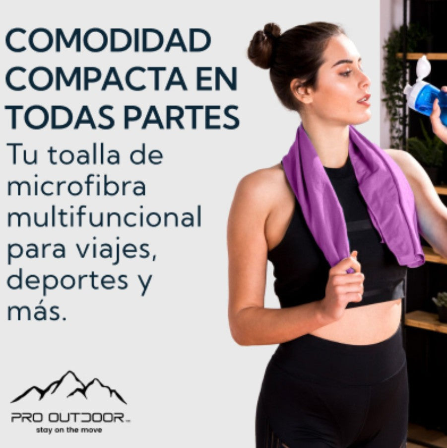 TOALLA MICROFIBRA SUEDE MORADA