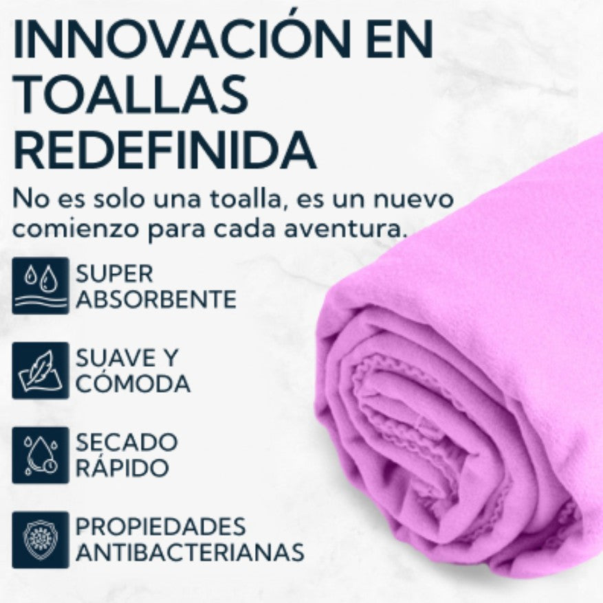 TOALLA MICROFIBRA SUEDE MORADA