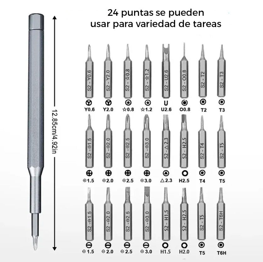 JUEGO DESTORNILLADORES 24PCS